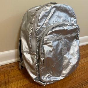 Kipling silver laptop backpack